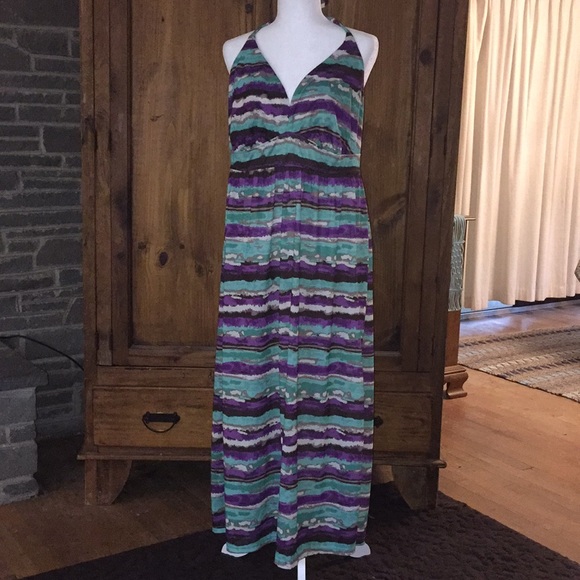 Faded Glory multi colored halter dress. - Picture 1 of 6